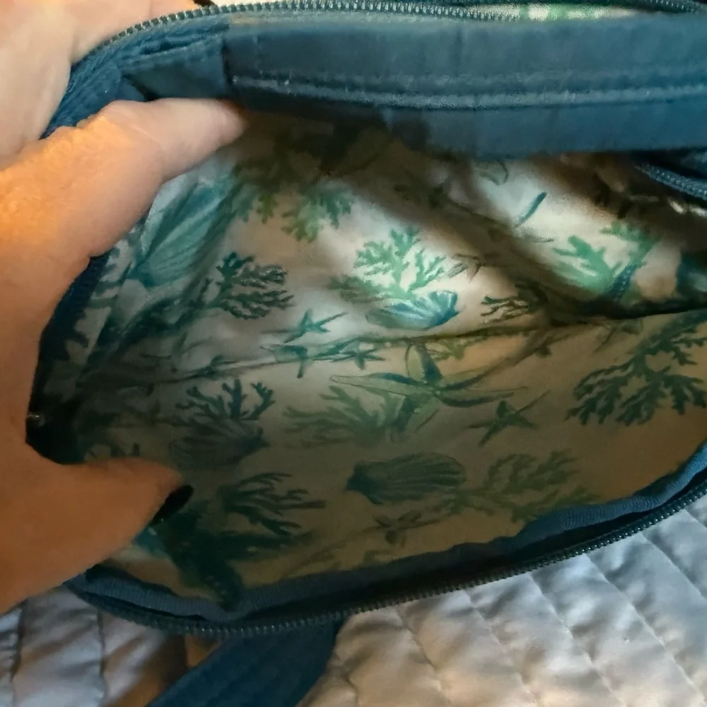Lug Teal Quilted Navigator Crossbody Bag - Picture 4 of 10